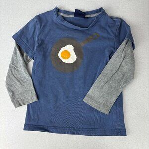 Mini Boden Layered Frying Egg Tee Long Sleeve 2-3Y